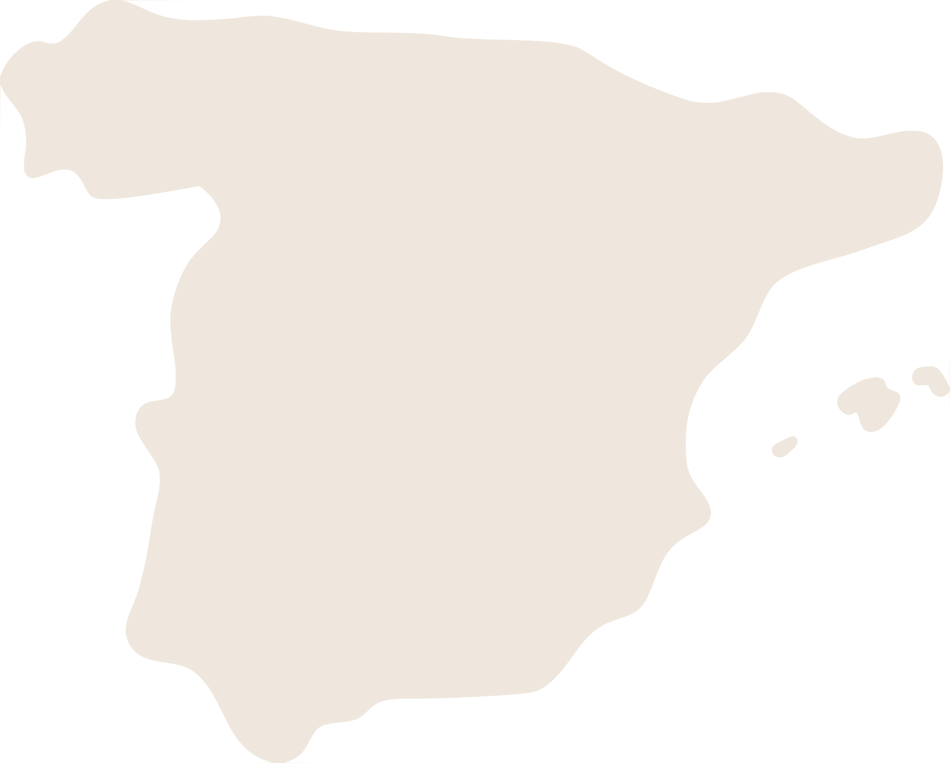 Mapa de España con delegaciones Bariperfil